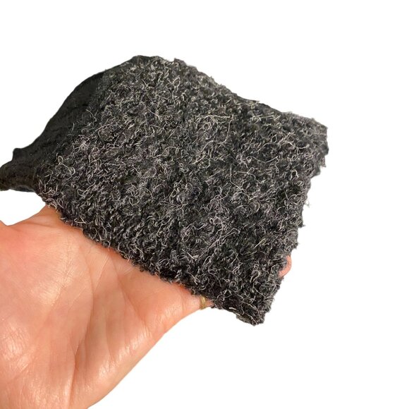 The Pyramid Collection Womens Black chunky Knit cardigan long sweater ruffle M - Picture 10 of 12